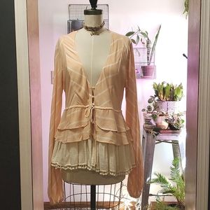 Boho Free People/Zara Top Blazer L Redesigned